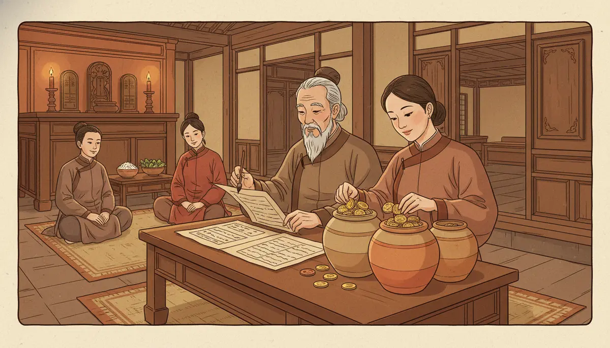 Sao Thiên Phủ - family scene