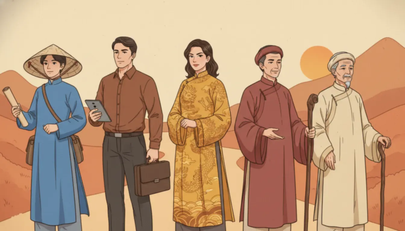 Tử vi tuổi Mùi năm 2026 - Five Age Groups Illustration