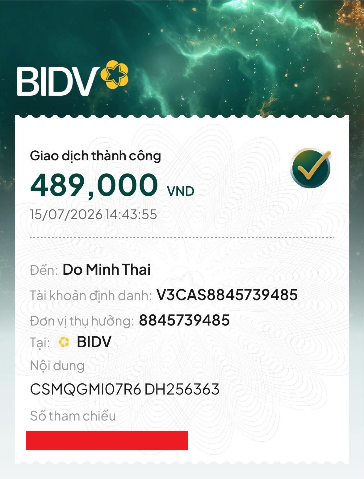 Ủy nhiệm chi chuyển khoản của khách hàng