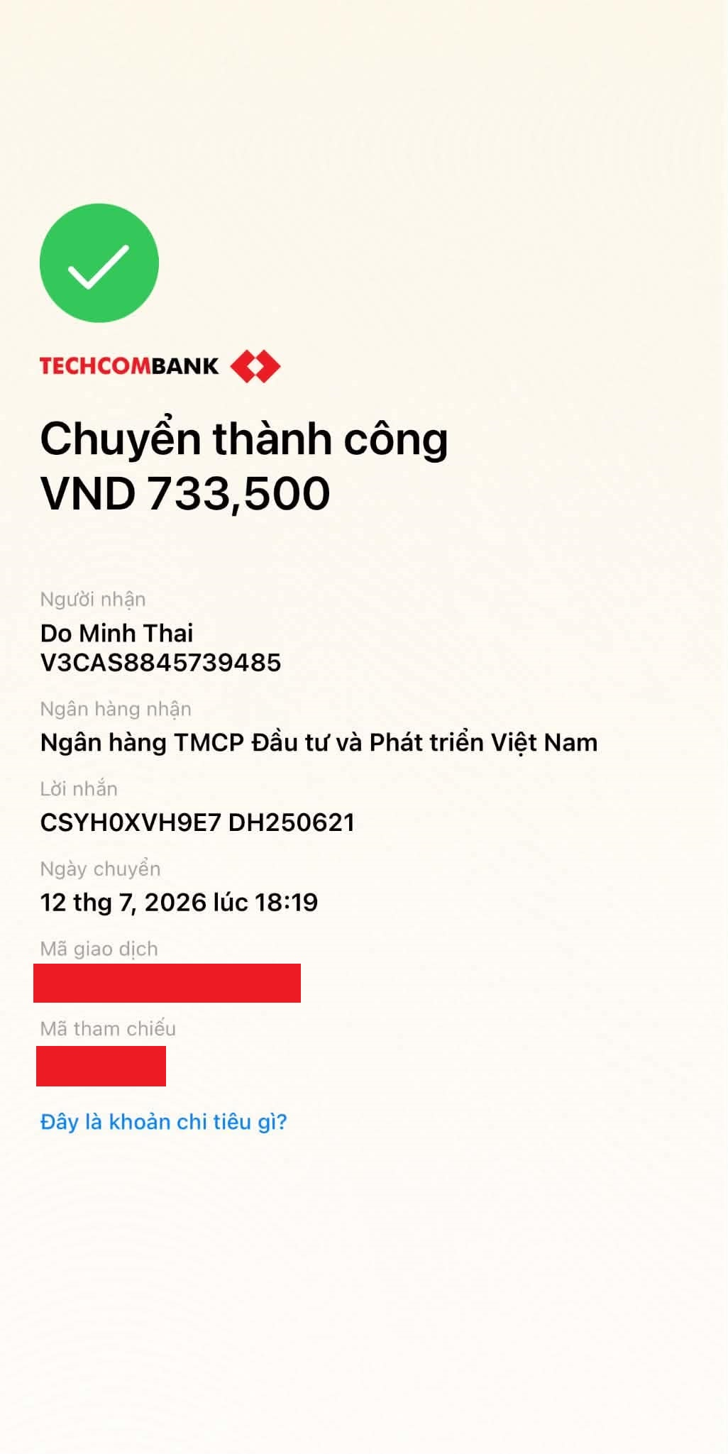 Ủy nhiệm chi chuyển khoản của khách hàng