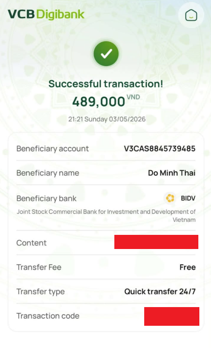 Ủy nhiệm chi chuyển khoản của khách hàng